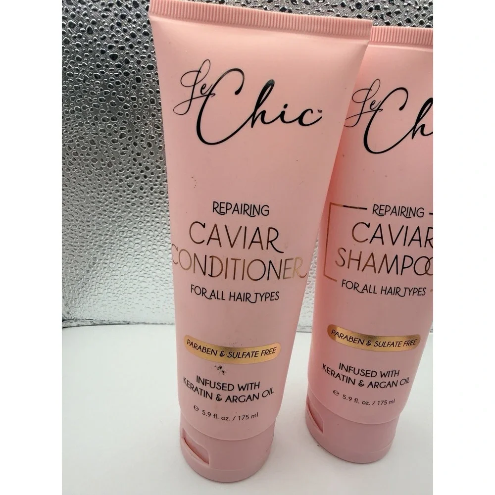 Le Chic Repairing Caviar Shampoo & Conditioner Set, Keratin, Paraben-Free, 5.9oz